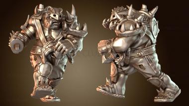 3D модель Огр в стиле вуду в ярости (STL)