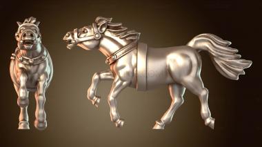 3D модель Боевая колесница Конь А (STL)