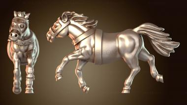 3D модель Боевая колесница Конь C (STL)