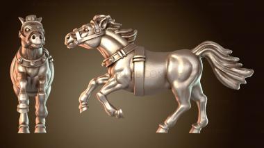 3D модель Боевая колесница, лошадь дикая (STL)