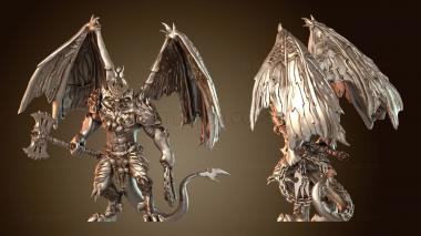 3D модель Демоны Войны Предвестник Планета Топор Хлыст (STL)