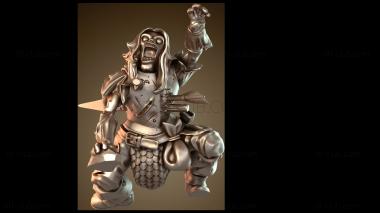 3D модель Зомби-воин цепляется (STL)