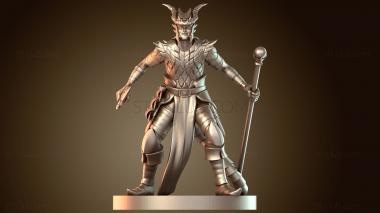 3D модель Чернокнижники-тифлинги-мужчины, колдовской клинок (STL)