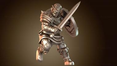 3D модель Воин Варвар Берсерк (STL)