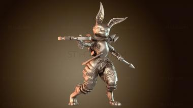 3D модель Воин, сражающийся (STL)