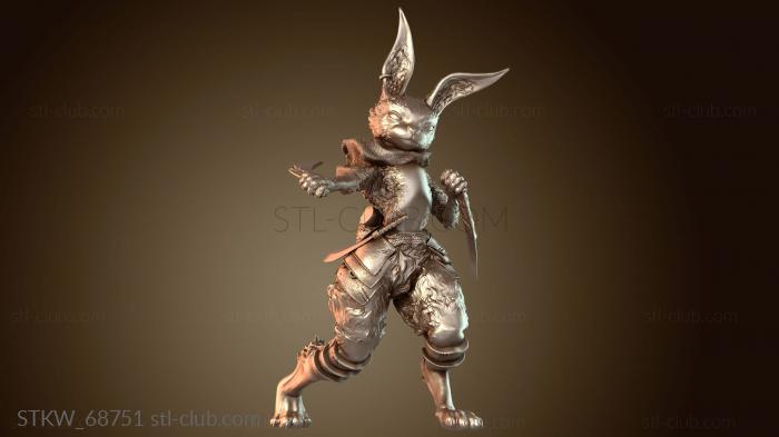 Воин сражается с хищником