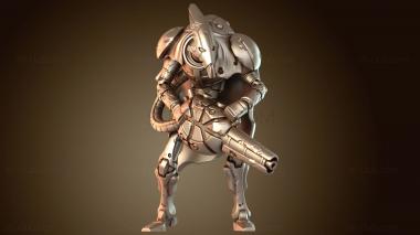 3D модель Воин Гаусс-пушка (STL)