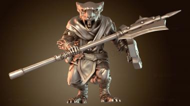 3D модель Воин Алебардист Ветеран (STL)