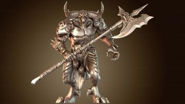 3D модель Воин-чемпион по алебарде (STL)