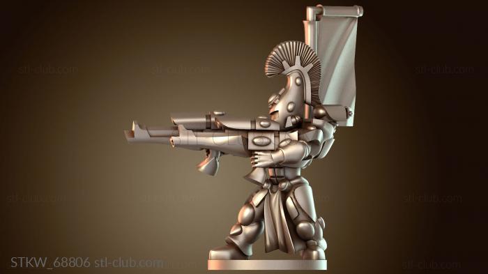 Military Знамя Воина-Лидера с двумя пистолетами