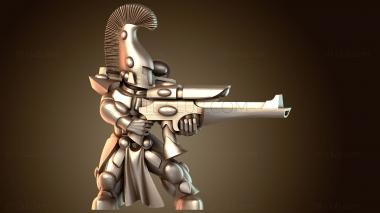 3D модель Воин, стреляющий из пистолета (STL)