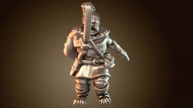 3D модель Воин-праворуб (STL)