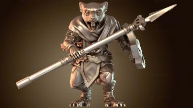 3D модель Воин Копье Охотник (STL)