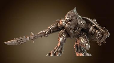 3D модель Воин-копейщик (STL)