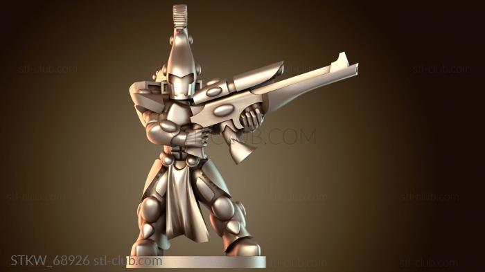 Воин, стоящий солдат