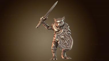 3D модель Воин Мечник (STL)