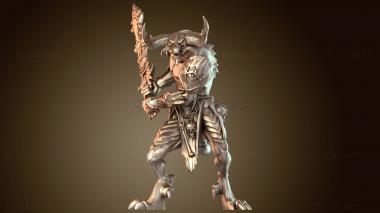 3D модель Воин Меч Дикарь (STL)