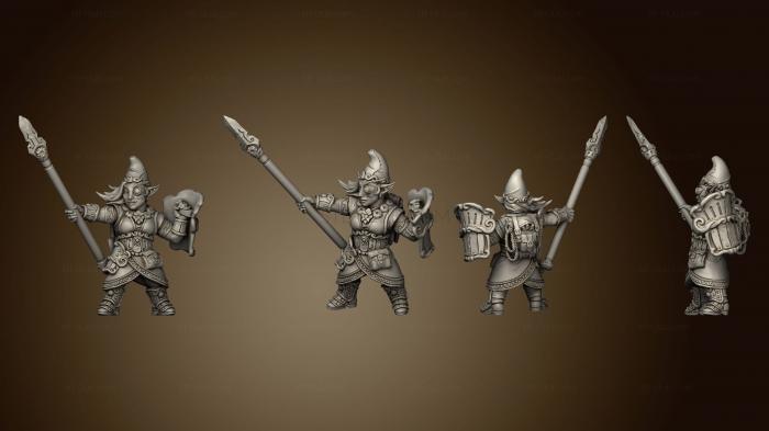 Military Golemmar Gnome E Kit II Шляпа, Копье, Щит