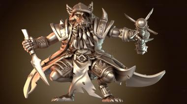 3D модель Рыцарь с медвежьими рогами (STL)