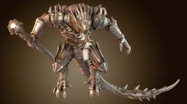 3D модель Пробужденный крылатый полудракон-огнедышащий (STL)