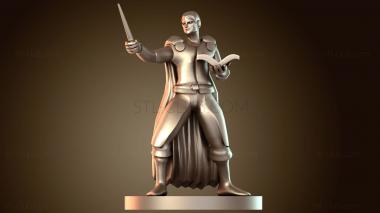 3D модель Волшебная палочка и фолиант человека-волшебника (STL)