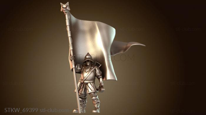 Military Волк Баннермен с арбалетом