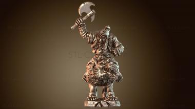 3D модель Волк-всадник, герой-гоблин, скальный клинок (STL)