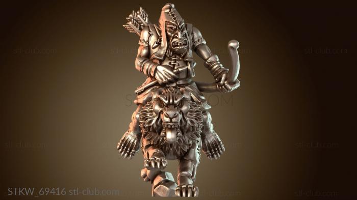 Military Вариант с седлом героя-гоблина-наездника на волке