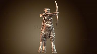 3D модель Всадник на волке в пустыне (STL)