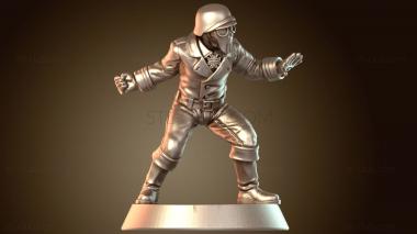 3D модель Линейные игроки, сосредоточенные на поклонниках (STL)