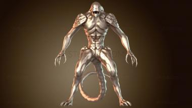 3D модель Инопланетное существо, вдохновлённое ксеноморфом (STL)