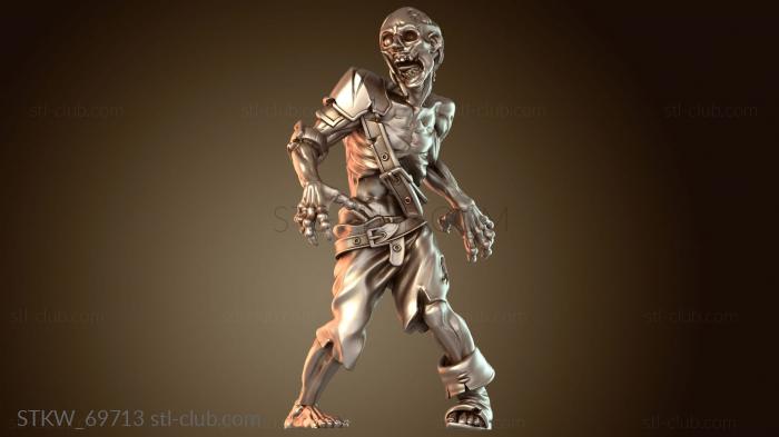 Military Зом Буа Разложившийся Зомби