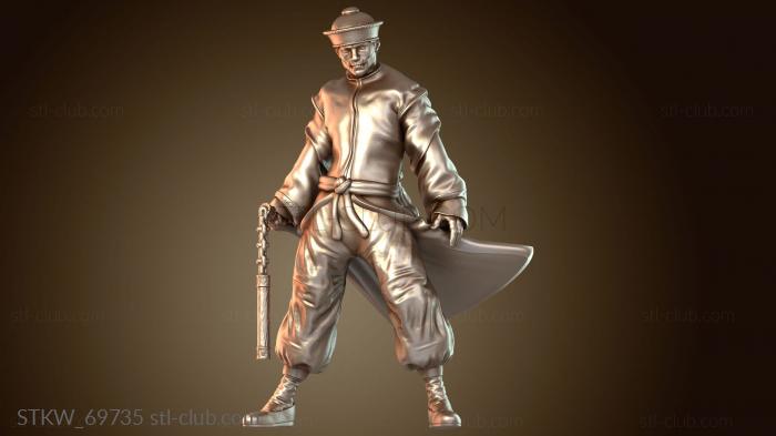 Military Зомби Кунг-фу Монах Нунчаку