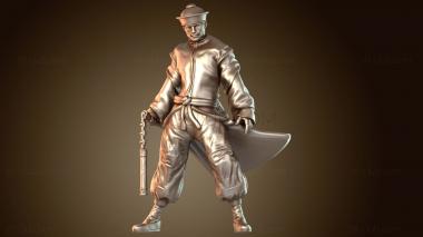 3D модель Зомби Кунг-фу Монах Нунчаку (STL)