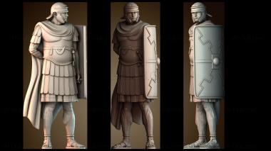 3D модель Солдат держит квадратный щит (STL)