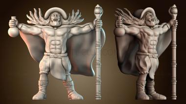 3D модель Shadax Caped Thicker Staff Down Man (STL)