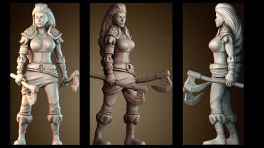 3D модель Девушка варвар (STL)