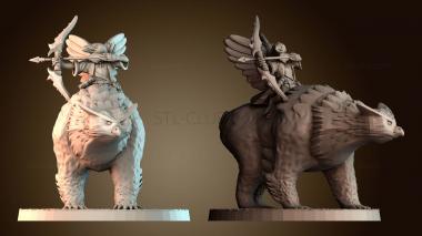 3D модель Сова медведь со всадником (STL)