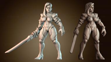 3D модель Женщина киберпанк (STL)