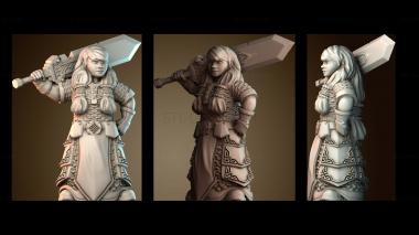 3D модель Скульптура свирепого воина (STL)