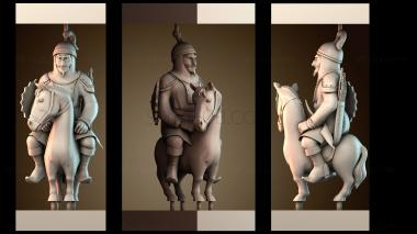 3D модель Фигурка конного воина (STL)