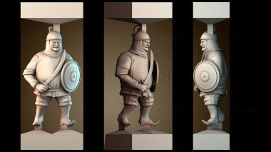 3D модель Фигурка средневекового солдата (STL)