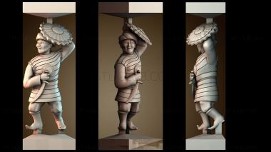 3D модель Воин со щитом (STL)