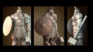 3D модель Воины викинги (STL)