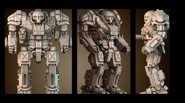 3D модель Конструкция меха робота (STL)