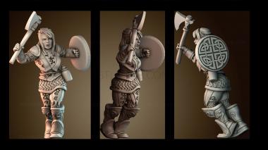 3D модель Женщины северянки воительницы (STL)
