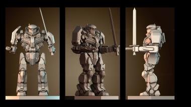 3D модель Механический воин готов (STL)