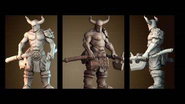 3D модель Викинг мужчина (STL)