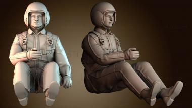 3D модель Пилоты управляют самолетом (STL)