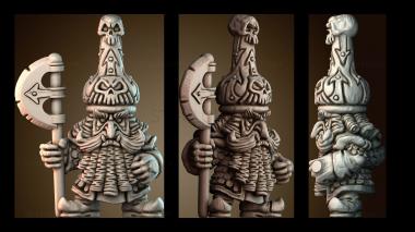 3D модель Злой гном воин (STL)